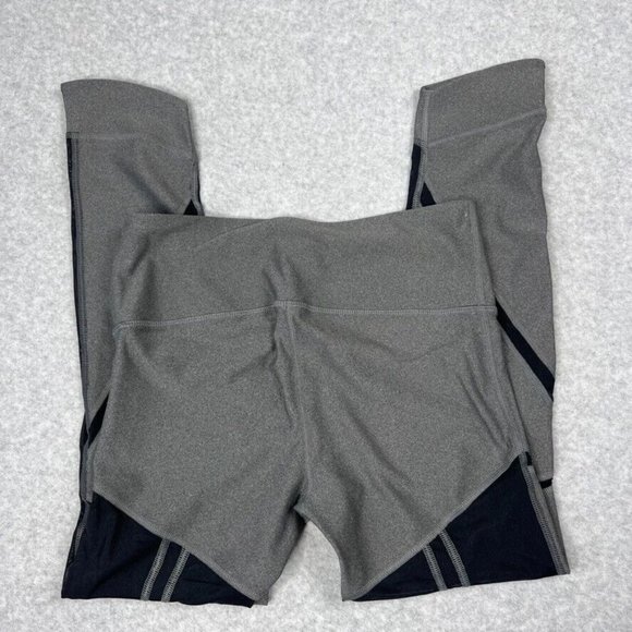 Under Armour Womens Mesh Panel Ankle Crop Leggings‎ Medium 1324403 Grey /Black - Picture 3 of 9